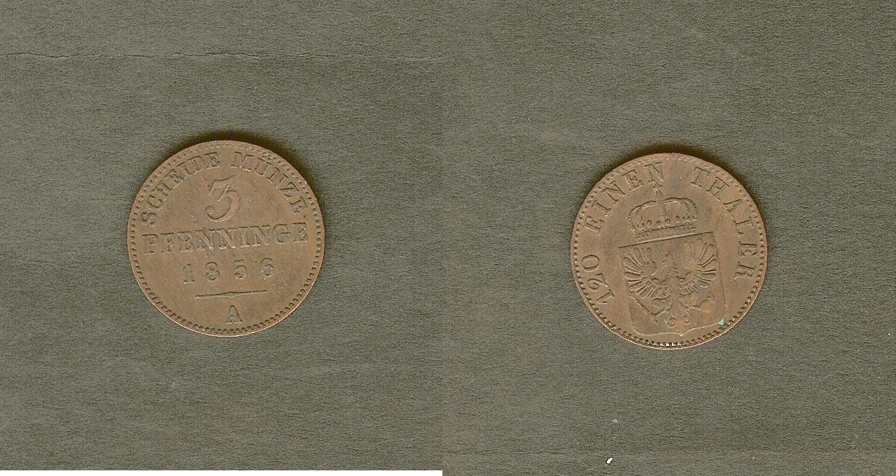 Germany Prussia 3 pfennig 1856A aEF